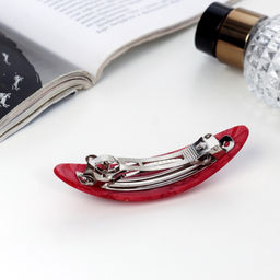 Цена за 2 шт. Заколка - автомат для волос «Сильва», камень принт блеск, 9 см, МИКС