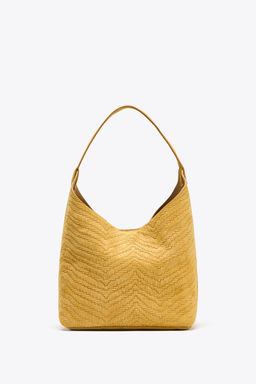 BRAIDED SPLIT SUEDE BAG - Zara фото 5