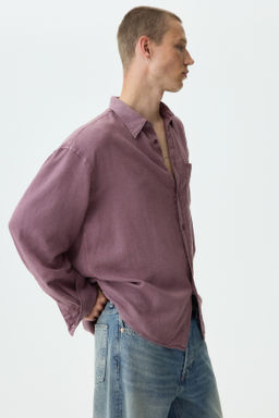 Camisa en mezcla de lino Relaxed Fit - H&m фото 7