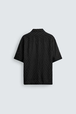 CAMISA JACQUARD GEOM?TRICO / Negro - Zara фото 7