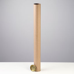 Тубус 63х670 мм (650 мм внутр. высота), плотный картон, металлическая крышка - Simaland фото 2