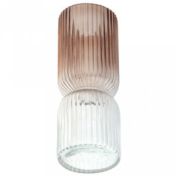 Ваза для цветов стеклянная "Харви-Бей-4" 2,2л, д11,5см, h30см, большая, текстурная (Россия)