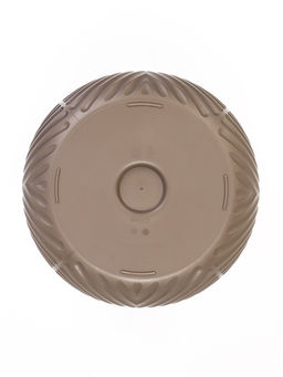 Кашпо для цветов «Рамона», 3.7 л, d=22 см, h=20 см, со вставкой, пластиковое, серое