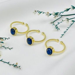 Кольцо регулируемое с Лазуритом от 17,5р.