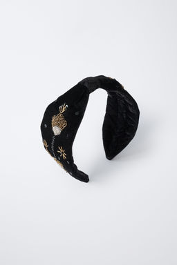 BEADED VELVET HEADBAND - Zara фото 4