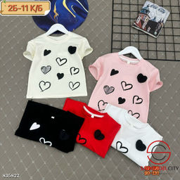 Футболка детская с сердцами