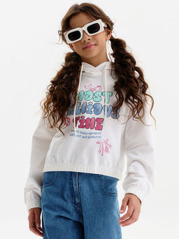 PELICAN, толстовка для девочек, Молочный  фото 3