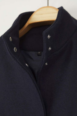Lacivert Oversize Kal?p Kase Bomber Ince Ceket Mont TWOAW26MO00128 - Trendyolmilla фото 6