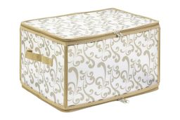 Кофр складной для хранения 40*30*25 см Узор на серебре на молнии, пластик. - Elan gallery фото 3