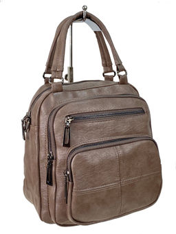 Женская сумка-рюкзак трансформер из искусственной кожи, цвет хаки