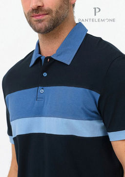 Мужская футболка-поло RP-036 Темно-синий - Pantelemone фото 2