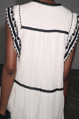 ZW COLLECTION EMBROIDERED SHORT DRESS - Zara фото 4