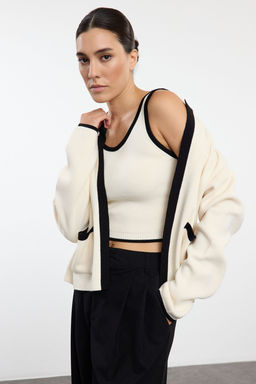 Tas Renk Bloklu Triko 2li Bluz-H?rka Tak?m TWOAW25HI00058