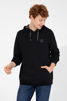 U. S. Polo Assn / Мужская черная толстовка с капюшоном