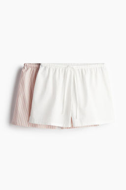 Pack de 2 pantalones cortos de pijama en popelina - H&m фото 6