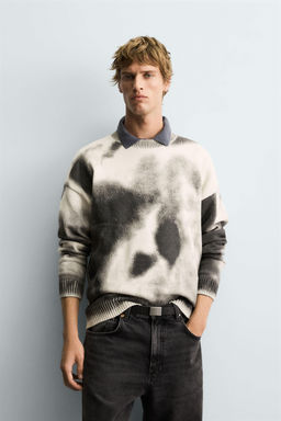 ABSTRACT PRINT WASHED JUMPER - Zara фото 2