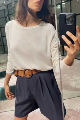 PLAIN FINE KNIT SWEATER - Zara фото 33