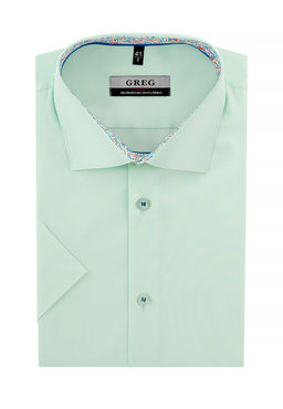 Сорочка мужская короткий рукав GREG 410/109/FR MINT/ZN/1p_GB  фото 2