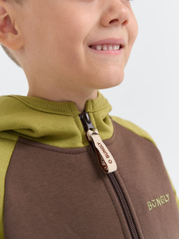 Толстовка Колор блок Шоколад утепленная - Bungly фото 2