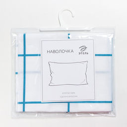 Наволочка Этель Клеточка 50х70 см, 100% хлопок, бязь  фото 3