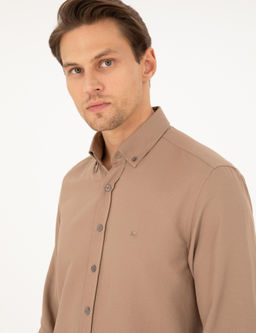 A__k Kahverengi Slim Fit Uzun Kollu G_mlek - Pierre cardin фото 2