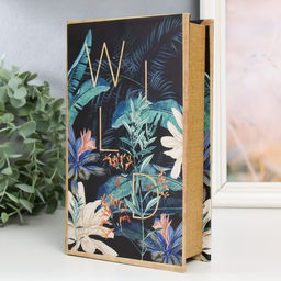 Шкатулка книга - сейф «Дикие джунгли», дерево, искусственная кожа, 21×13×5 см