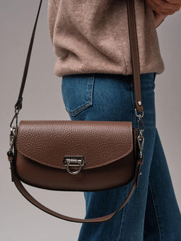 Кожаная сумка Azaro 31049 коричневый какао соло