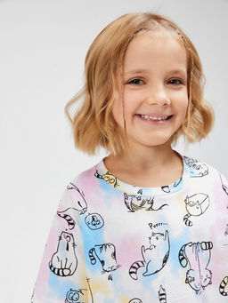 ACOOLA / Футболка детская для девочек Mara набивка  фото 5