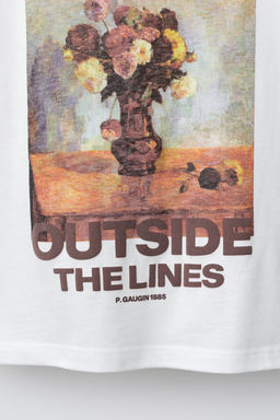 T-SHIRT WITH RAISED CHECK PRINT - Zara фото 3