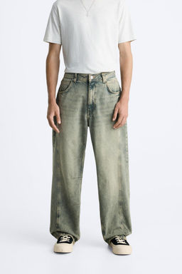 RELAXED FIT JEANS WITH SEAM DETAILS - Zara фото 2