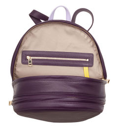 Итальянский женский кожаный рюкзак DuDu Bags серии Favignana | темно-фиолетовый - Dudubags фото 4