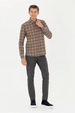 Мужские брюки из плотной ткани антрацитового цвета - U.s. polo assn фото 10