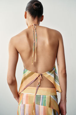 TOP HALTER RAYAS / Multicolor - Zara фото 5