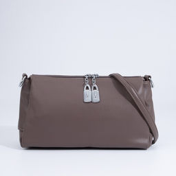 Сумка кросс-боди на молнии, цвет коричневый