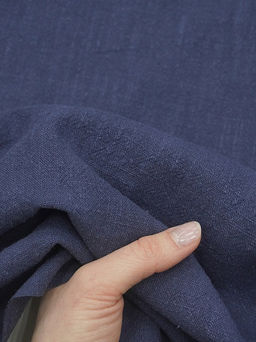 Крапива Рами (Ramie) цв.Темно-синий флер, ш.1.4м, крапива-100%, 230гр/м.кв - Купава фото 10