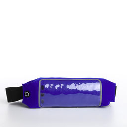 Сумка поясная на молнии, светоотражающие элементы, цвет синий - Simaland фото 2