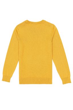 U. S. Polo Assn / Горчичный трикотажный свитер для мальчика с круглым вырезом - U.s. polo assn фото 2