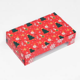 Коробка под 5 эклеров с вкладышами «С Новым годом!», 25×15×6.5 см, кондитерская упаковка