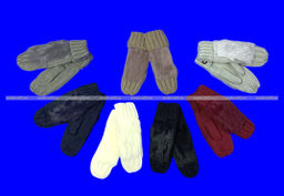 Цена за 12 пар.Варежки женские двойные внутри с мехом арт. А 116