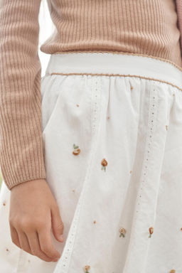 LIMITED EDITION EMBROIDERED FLORAL MIDI SKIRT - Zara фото 5