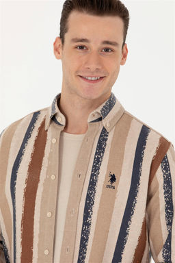 U. S. Polo Assn / Мужская рубашка с длинным рукавом Stone - U.s. polo assn фото 2