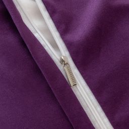 Комплект постельного белья Однотонный Сатин Вышивка на резинке CHR027 160*200*35 2 спальный 4 Наволочки