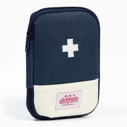 Косметичка-аптечка походная на молнии, с отделами, на подкладке, тёмно-синяя