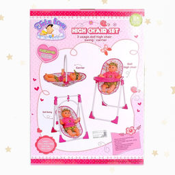 Стульчик для кормления куклы, трансформер 2в1: стульчик, качели; с аксессуарами МИКС - Simaland фото 9