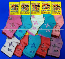 Цена за 10 пар. ЮстаТекс носки подростковые 3с20 хлопок на девочек