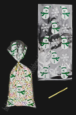 Пакеты фасовочные с рисунком "Снеговик" 12,5*27 см (50 шт) SF-7824