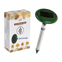 Отпугиватель ЗМЕЙ ультразвуковой, с фонариком, на солнечной батарее, 15x38 см