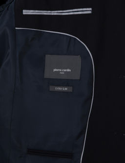 Lacivert Ex. Slim Fit Yelekli Tak_m Elbise