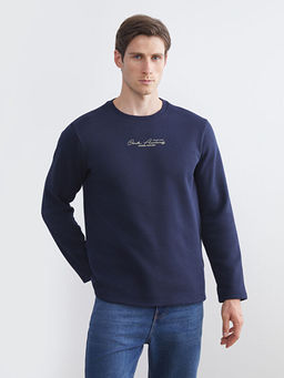 Bisiklet Yaka Erkek Sweatshirt