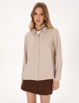 Vizon Modal Kar___ml_ Comfort Fit Uzun Kollu G_mlek